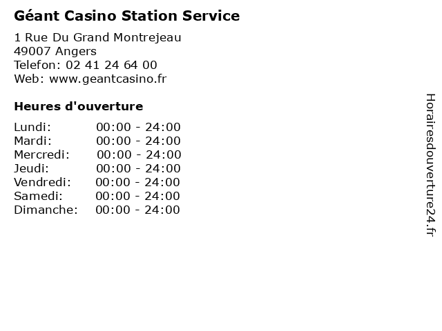 ᐅ Horaires d'ouverture „Géant Casino Station Service“ | 1 Rue Du ...